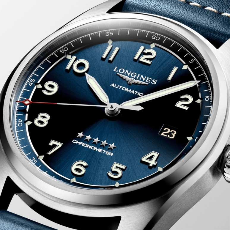 Longines,Spirit 40mm,40mm,Stainless Steel,Blue,Automatic,Date,64hours,L3,L3.810.4.93.0