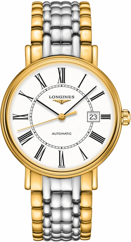 Longines,Presence 40mm,40mm,Stainless Steel,White,Automatic,Date,65hours,L4,L4.922.2.11.7