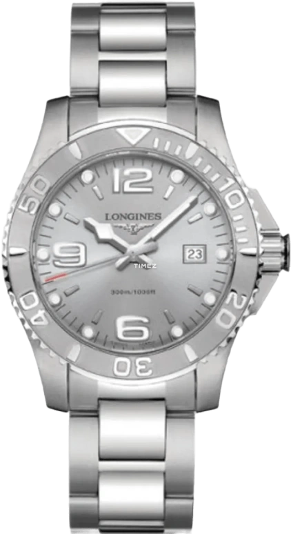 Longines,HydroConquest 39mm,39mm,Stainless Steel,Grey,Quartz,Day,26280hours,L3,L3.663.4.76.6
