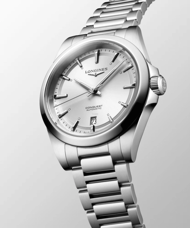 Longines,Conquest 38mm,38mm,Stainless Steel,Silver,Automatic,Day,Anti-magnetic,L3,L3.720.4.72.6