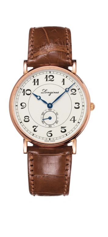 Longines,Heritage Classic 38.50mm,38.50mm,Pink Gold,White,Automatic,42hours,In-house Caliber,L4,L4.785.8.73.2