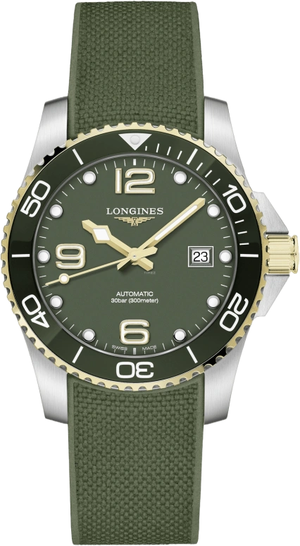 Longines,HydroConquest 41mm,41mm,Ceramic,Stainless Steel,Green,Automatic,Date,64hours,L3,L3.781.3.06.9