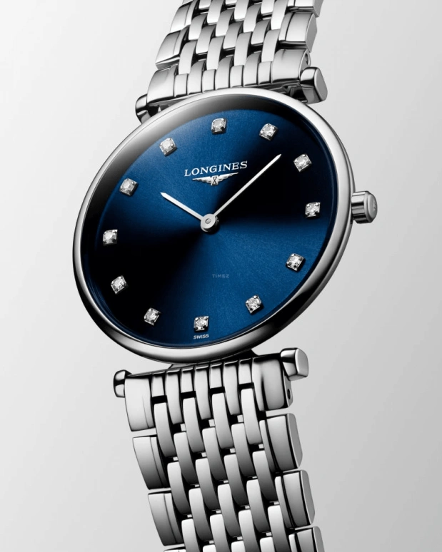 Longines,Elegant 29mm,29mm,Stainless Steel,Blue,Quartz,In-house Caliber,Sapphire,L4,L4.512.4.97.6