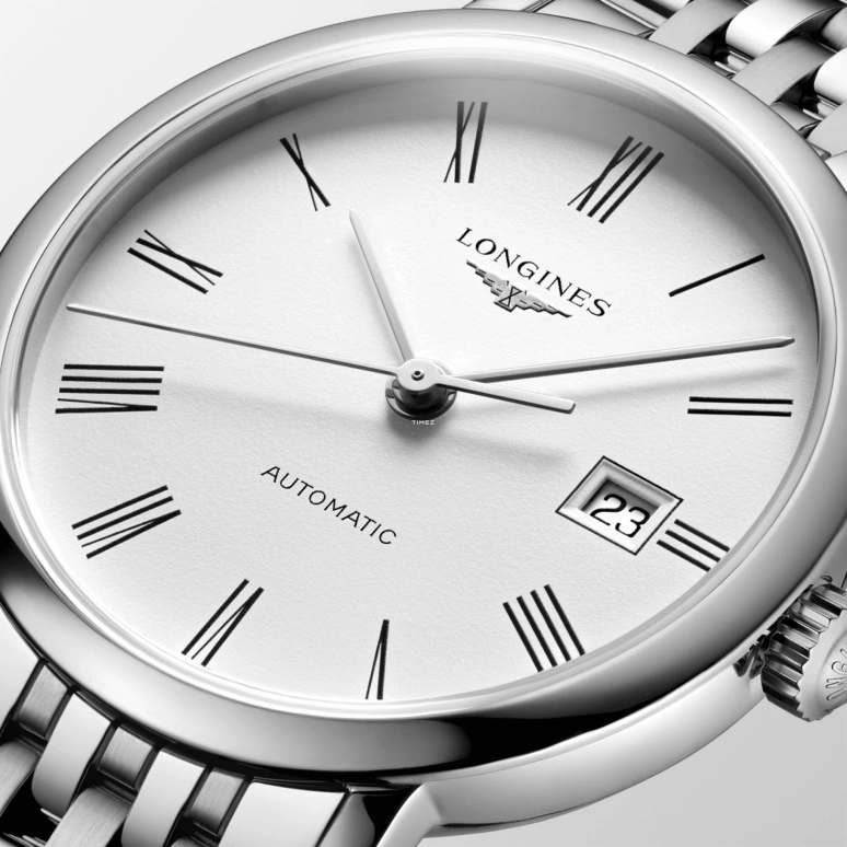 Longines,Elegant 29mm,29mm,Stainless Steel,White,Automatic,Day,40hours,L4,L4.310.4.18.6