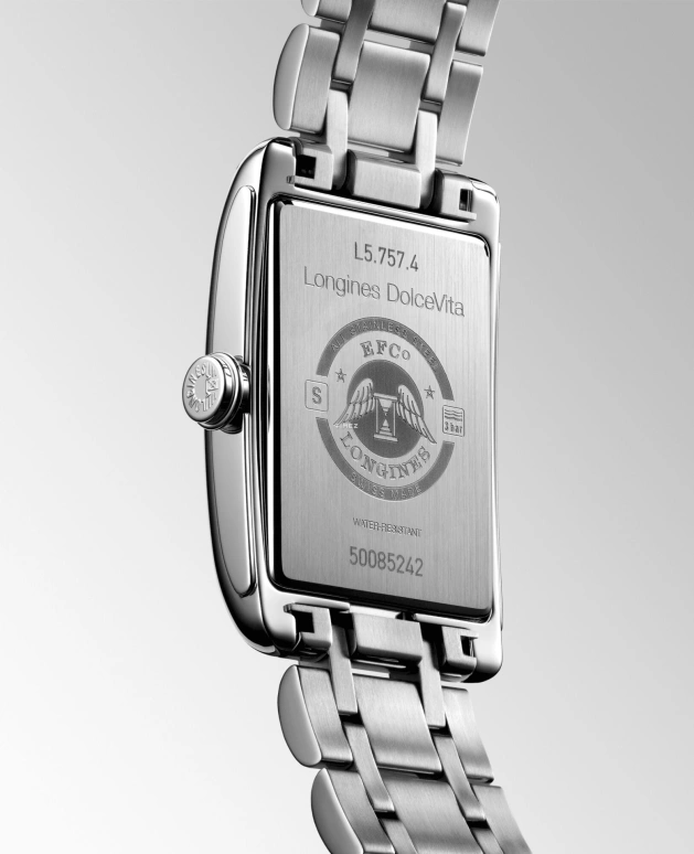 Longines,DolceVita 27.70x43.80mm,27.70x43.80mm,Stainless Steel,Silver,Automatic,Day,40hours,L5,L5.757.4.71.6