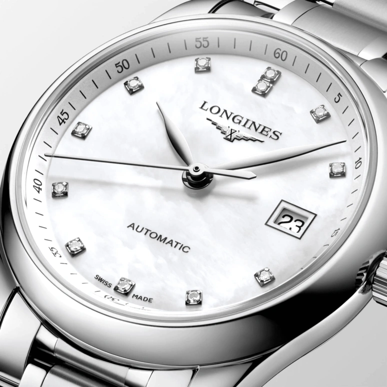 Longines,Master 29mm,29mm,Stainless Steel,White,Automatic,Date,40hours,L2,L2.257.4.87.6
