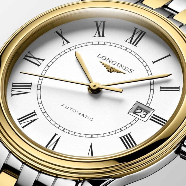 Longines,Flagship 30mm,30mm,Stainless Steel,White,Automatic,Date,40hours,L4,L4.374.3.21.7