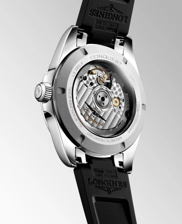 Longines,Conquest 38mm,38mm,Stainless Steel,Black,Automatic,Day,Anti-magnetic,L3,L3.720.4.52.9