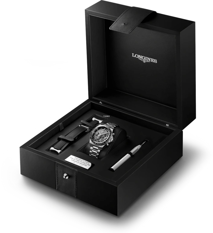 Longines,Conquest 42mm,42mm,Stainless Steel,Grey,Black,Automatic,Chronograph,Anti-magnetic,L3,L3.836.4.52.9