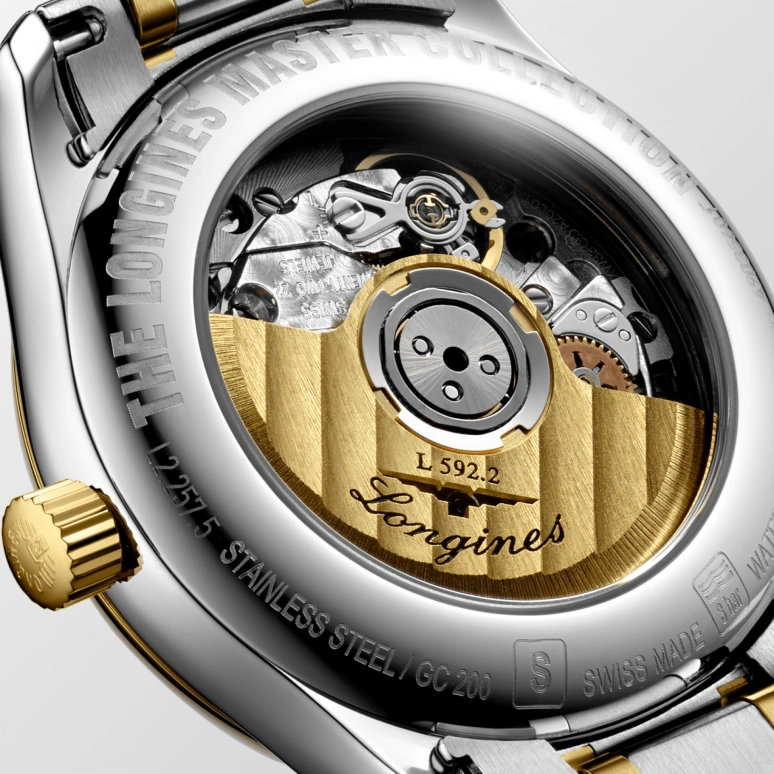 Longines,Master 29mm,29mm,Yellow Gold,Stainless Steel,Silver,Automatic,Date,40hours,L2,L2.257.5.77.7