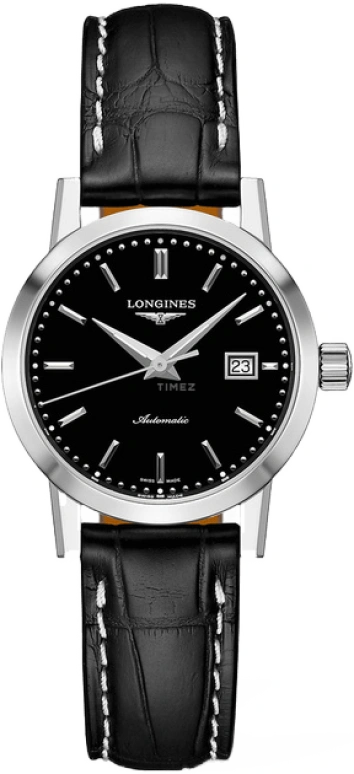 Longines,1832 30mm,30mm,Stainless Steel,Black,Automatic,Date,40hours,L4,L4.325.4.52.0