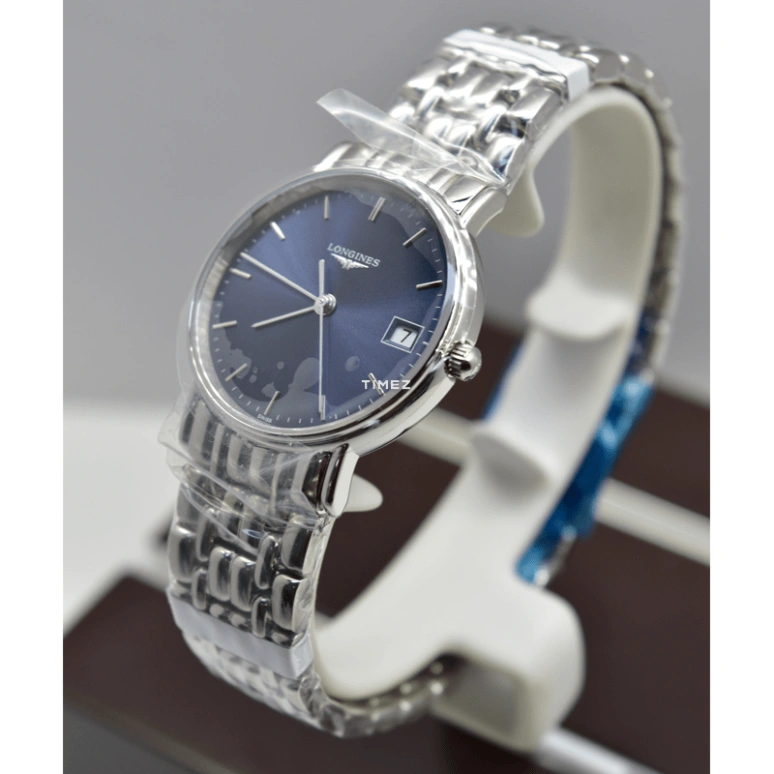 Longines,Presence 30mm,30mm,Stainless Steel,Blue,Quartz,Day,26280hours,L4,L4.320.4.92.6