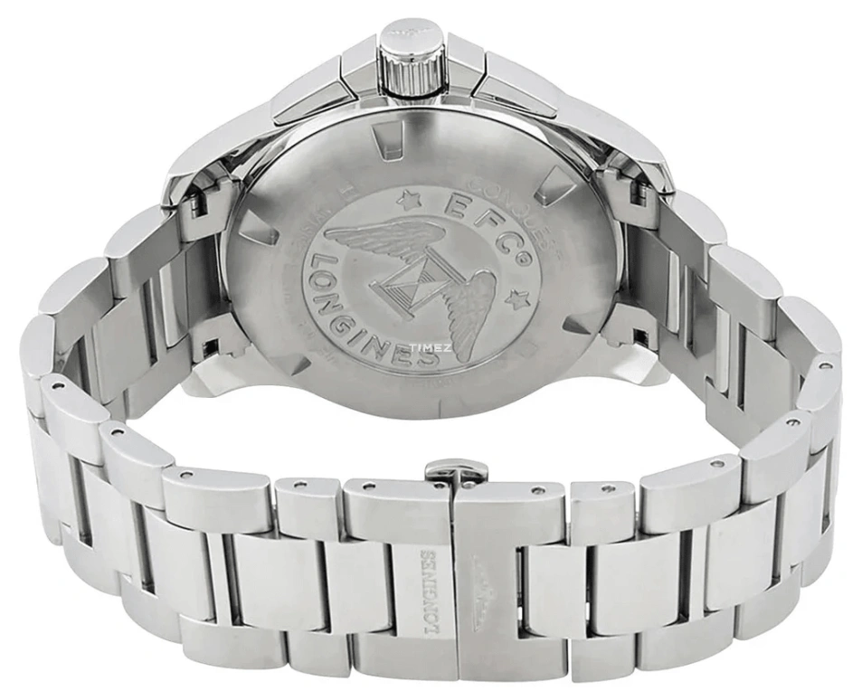 Longines,Conquest 44mm,44mm,Stainless Steel,Silver,Automatic,Chronograph,Day,L3,L3.801.4.76.6