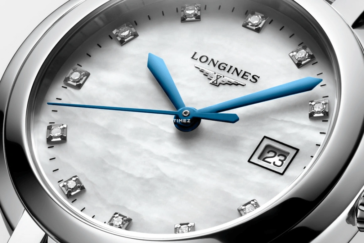 Longines,PrimaLuna 30mm,30mm,Stainless Steel,Blue,White,Quartz,Day,26280hours,L8,L8.122.4.87.6