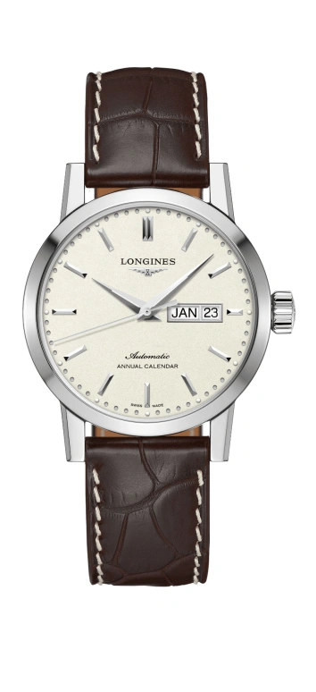 Longines,1832 40mm,40mm,Stainless Steel,Silver White,Automatic,Annual Calendar,Month,Day,L4,L4.827.4.92.2