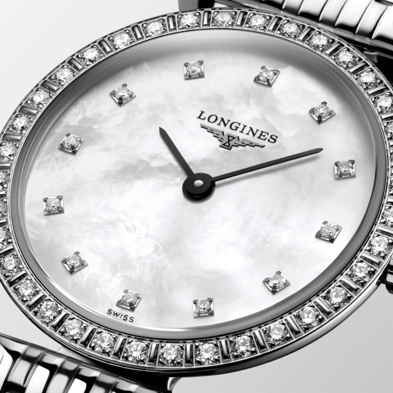 Longines,Elegant 24mm,24mm,Stainless Steel,White,Black,Quartz,26280hours,In-house Caliber,L4,L4.341.0.80.6