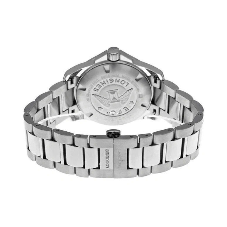 Longines,Conquest 29.50mm,29.50mm,Stainless Steel,Black,Quartz,Day,26280hours,L3,L3.376.4.58.6