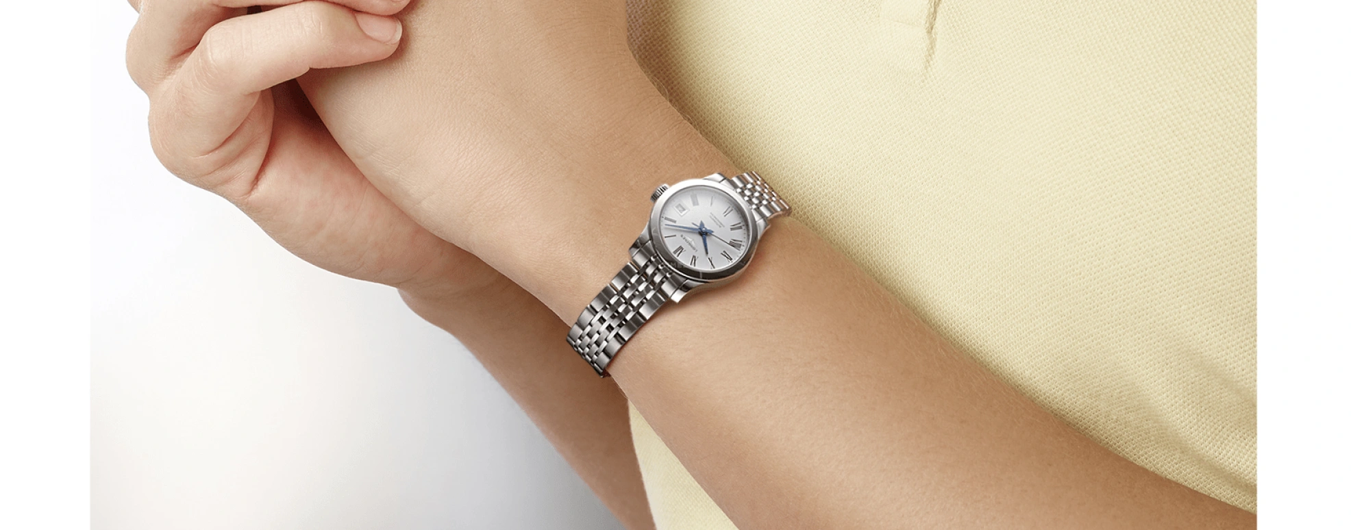 Longines,Record 26mm,26mm,Stainless Steel,White,Automatic,Date,40hours,L2,L2.320.4.11.6