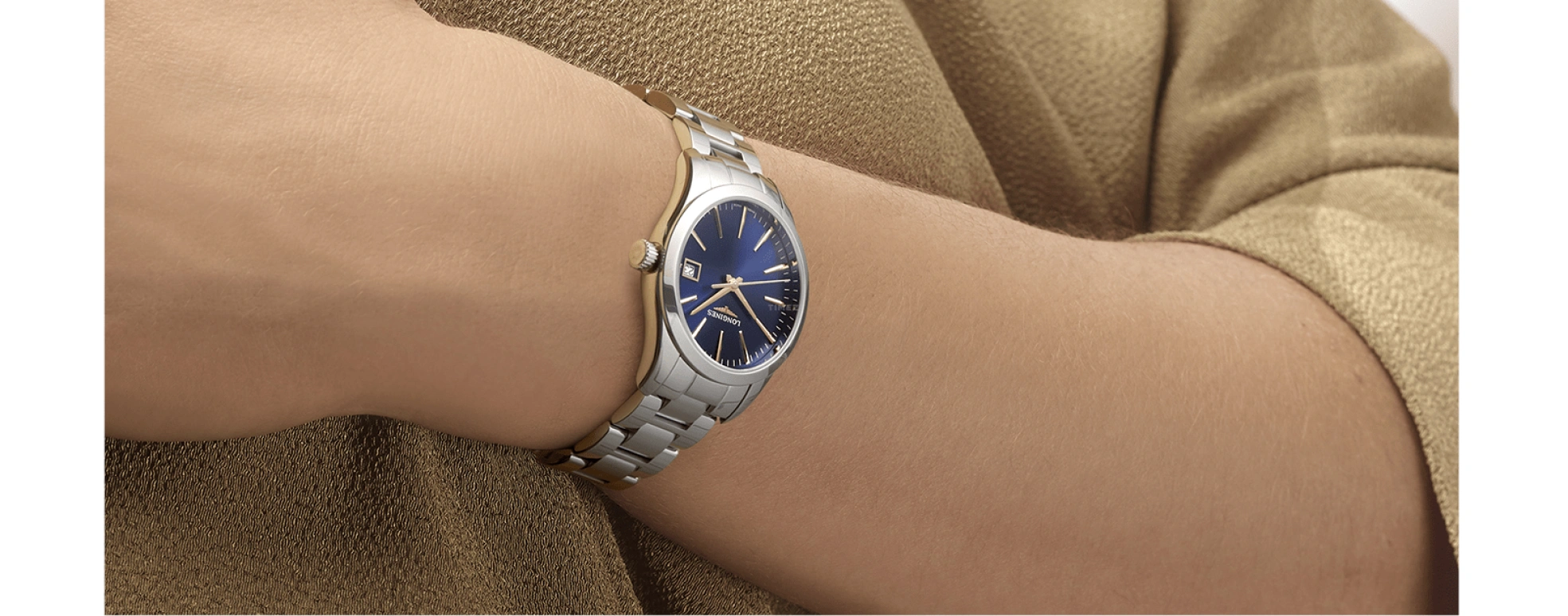 Longines,Conquest Classic 34mm,34mm,Stainless Steel,Blue,Quartz,Date,26280hours,L2,L2.386.4.92.6