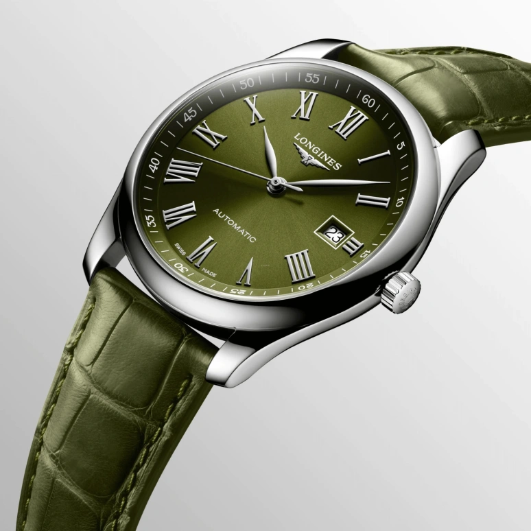 Longines,Master 40mm,40mm,Stainless Steel,Green,Automatic,Day,64hours,L2,L2.793.4.09.2