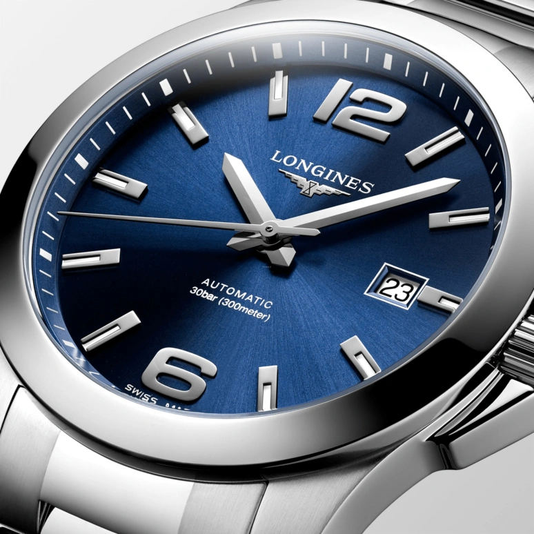 Longines,Conquest 41mm,41mm,Stainless Steel,Blue,Automatic,Day,72hours,L3,L3.777.4.99.6