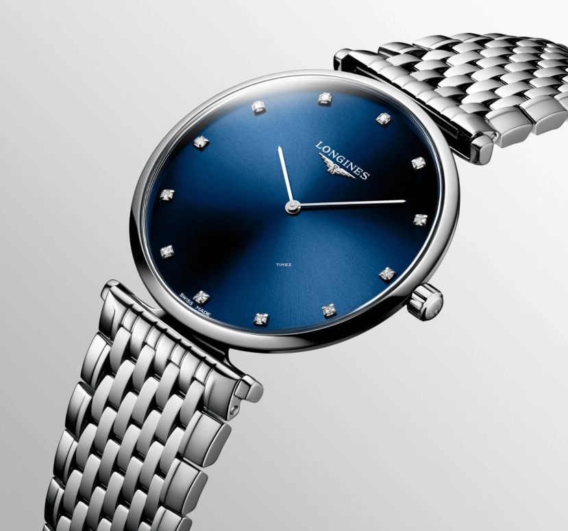 Longines,La Grande Classique 38mm,38mm,Stainless Steel,Blue,Quartz,In-house Caliber,Sapphire,Crystal Glass,L4,L4.866.4.97.6