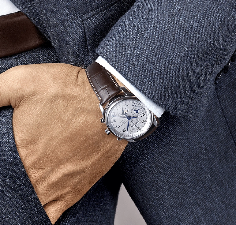 Longines,Master 40mm,40mm,Stainless Steel,Silver,Automatic,Chronograph,Moonphase,Month,Date,66hours,In-house Caliber,L2,L2.673.4.78.3