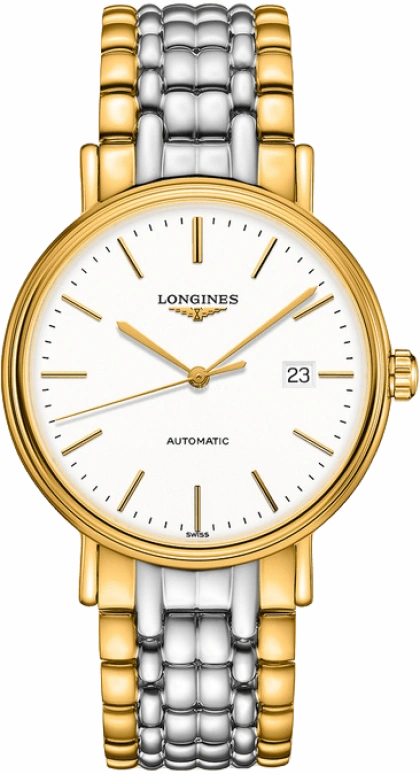 Longines,Presence 40mm,40mm,Stainless Steel,White,Automatic,Date,65hours,L4,L4.922.2.12.7