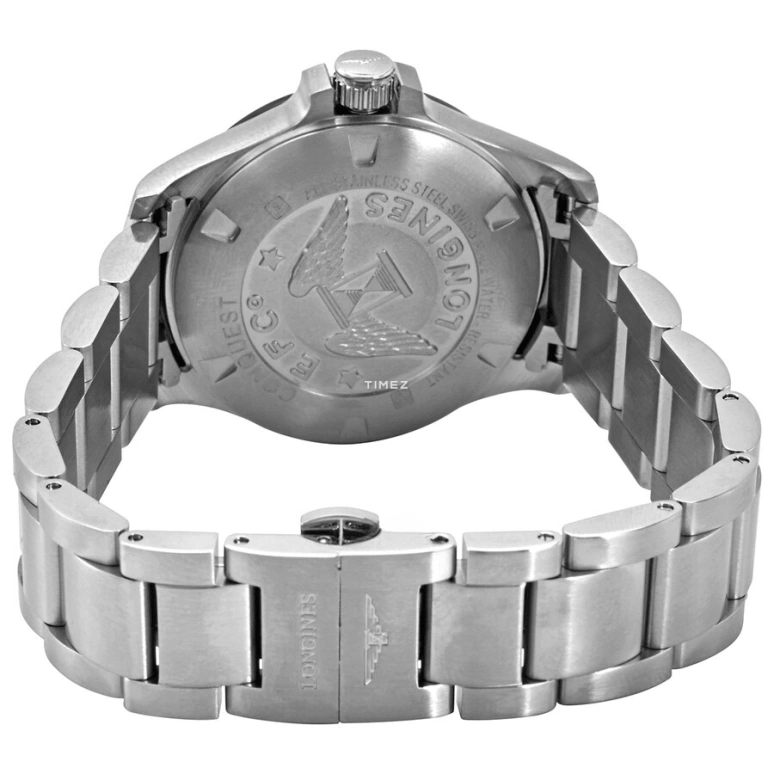 Longines,Conquest V.H.P. 36mm,36mm,Stainless Steel,Black,Quartz,Day,In-house Caliber,L3,L3.319.4.88.6