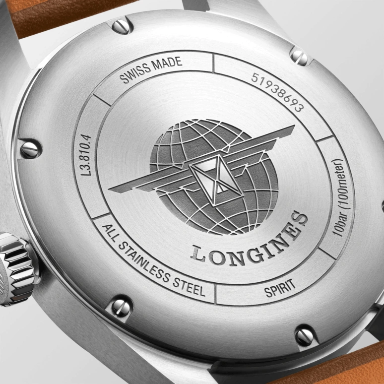 Longines,Spirit 40mm,40mm,Stainless Steel,Silver,Automatic,Date,64hours,L3,L3.810.4.73.2