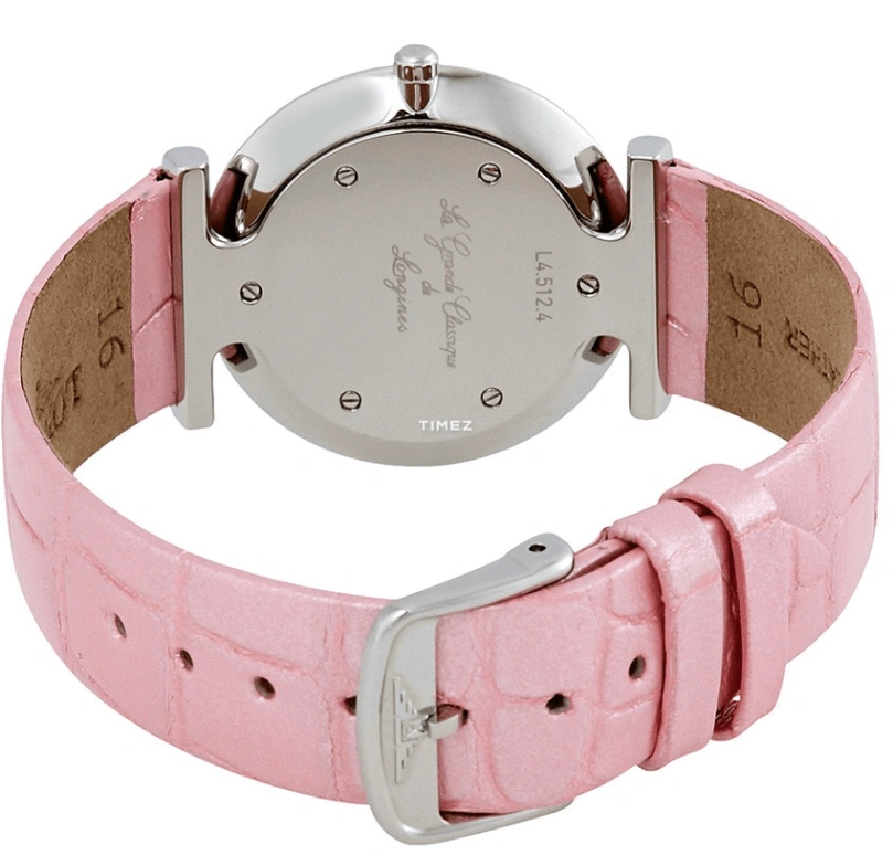 Longines,Elegant 29mm,29mm,Stainless Steel,Pink,White,Quartz,In-house Caliber,Sapphire,L4,L4.512.4.04.2