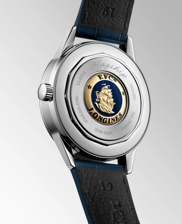 Longines,Flagship 38.50mm,38.50mm,Stainless Steel,Blue,Automatic,Moonphase,Day,L4,L4.815.4.92.2