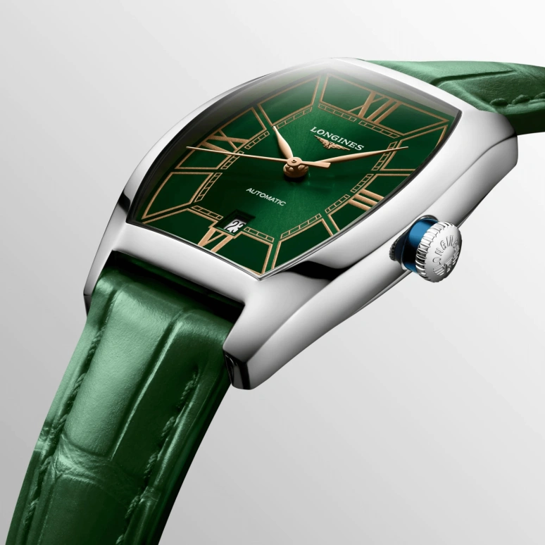 Longines,Heritage Classic 26x30.60mm,26x30.60mm,Stainless Steel,Pink,Green,Automatic,45hours,In-house Caliber,L2,L2.142.4.06.2