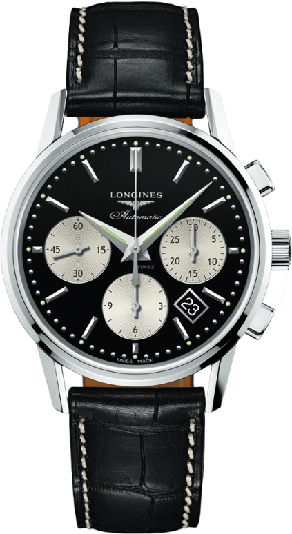 Longines,Heritage Classic 40mm,40mm,Stainless Steel,Black,Automatic,Chronograph,Moonphase,Date,Column Wheel,54hours,In-house Caliber,L2,L2.749.4.92.0