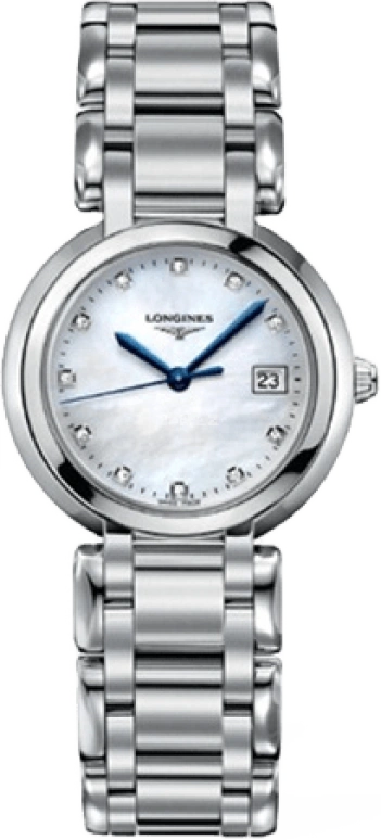Longines,PrimaLuna 30mm,30mm,Stainless Steel,White,Quartz,Date,26280hours,L8,L8.112.4.87.6