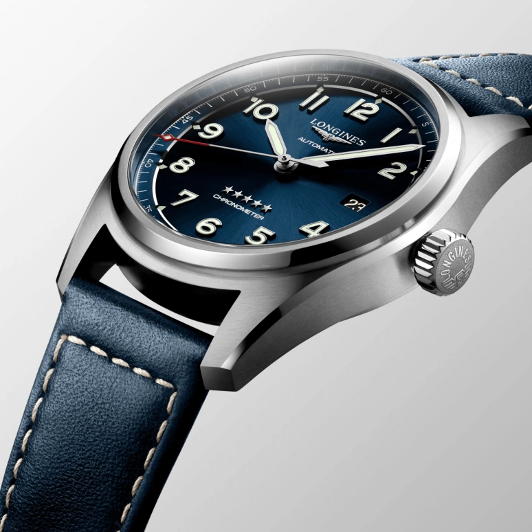 Longines,Spirit 40mm,40mm,Stainless Steel,Blue,Automatic,Date,64hours,L3,L3.810.4.93.0