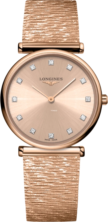 Longines,La Grande Classique 29mm,29mm,Stainless Steel,Rose Gold,Quartz,In-house Caliber,Sapphire,Crystal Glass,L4,L4.512.1.93.E
