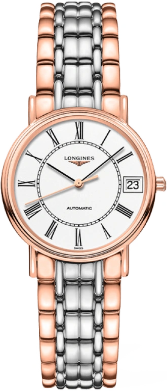 Longines,Presence 30mm,30mm,Stainless Steel,White,Automatic,Date,64hours,L4,L4.322.1.11.7
