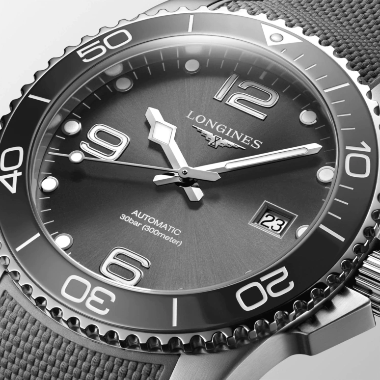 Longines,HydroConquest 41mm,41mm,Stainless Steel,Grey,Automatic,Date,65hours,L3,L3.781.4.76.9