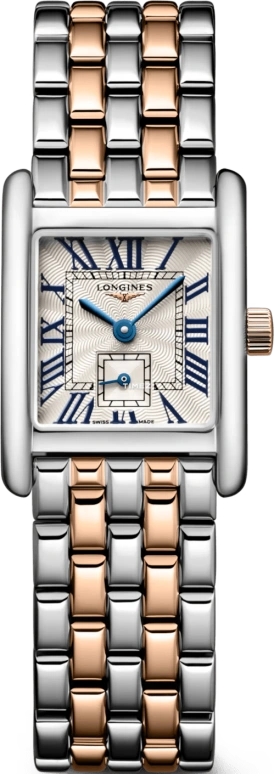 Longines,DolceVita 21.50x29mm,21.50x29mm,Stainless Steel,Rose Gold,Silver White,Quartz,26280hours,In-house Caliber,L5,L5.200.5.71.7