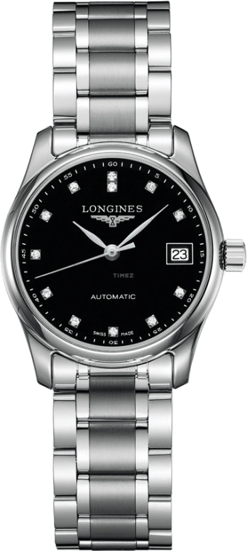 Longines,Master 29mm,29mm,Stainless Steel,Black,Automatic,Date,40hours,L2,L2.257.4.57.6