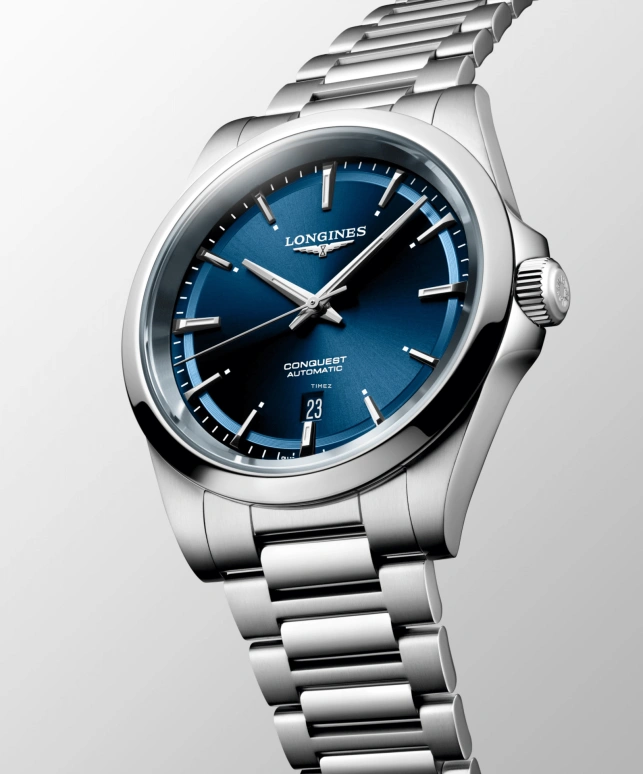 Longines,Conquest 41mm,41mm,Stainless Steel,Blue,Automatic,Day,72hours,L3,L3.830.4.92.6