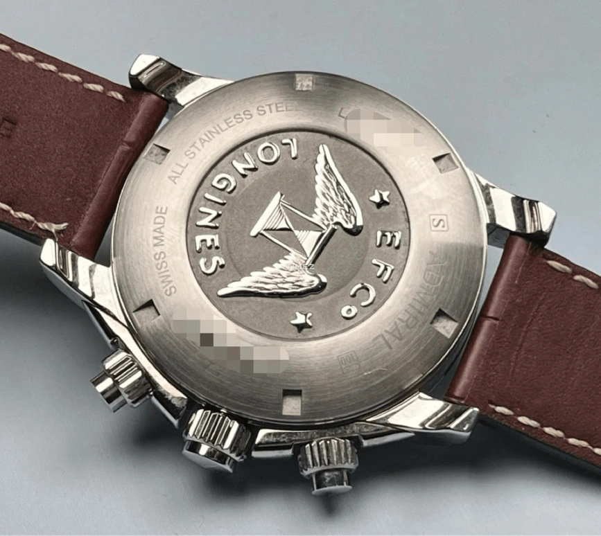 Longines,Admiral 42mm,42mm,Stainless Steel,Coffee,Automatic,Chronograph,Day,L3,L3.666.4.66.3