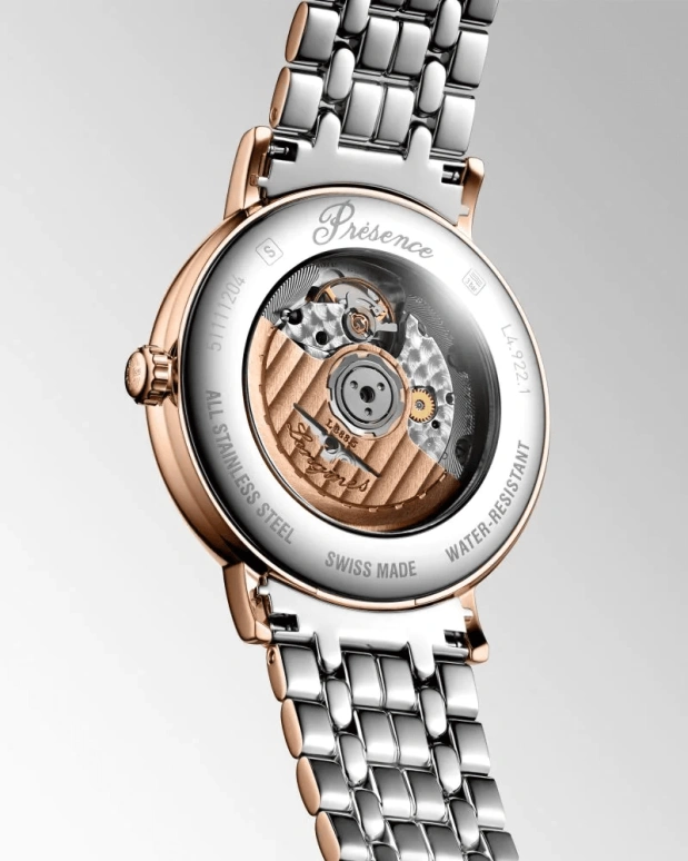 Longines,Presence 40mm,40mm,Stainless Steel,White,Automatic,Date,65hours,L4,L4.922.1.12.7