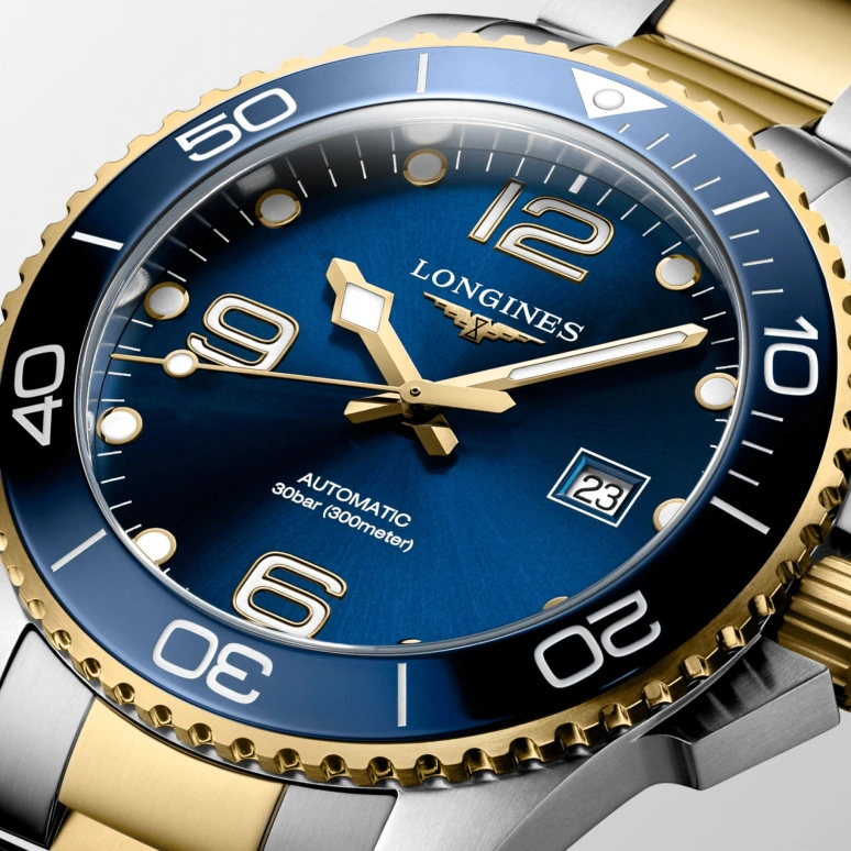 Longines,HydroConquest 43mm,43mm,Ceramic,Stainless Steel,Blue,Automatic,Date,64hours,L3,L3.782.3.96.7