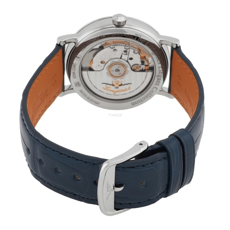 Longines,Elegant 37mm,37mm,Stainless Steel,Blue,Automatic,Day,65hours,L4,L4.810.4.97.2