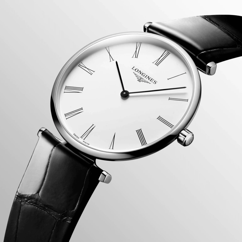 Longines,Elegant 38mm,38mm,Stainless Steel,Black,White,Quartz,In-house Caliber,Sapphire,L4,L4.866.4.11.2