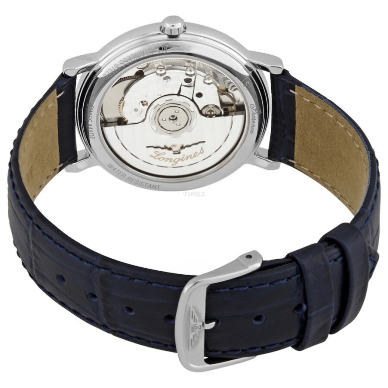 Longines,Presence 34.50mm,34.50mm,Stainless Steel,Blue,Automatic,Day,65hours,L4,L4.821.4.92.2