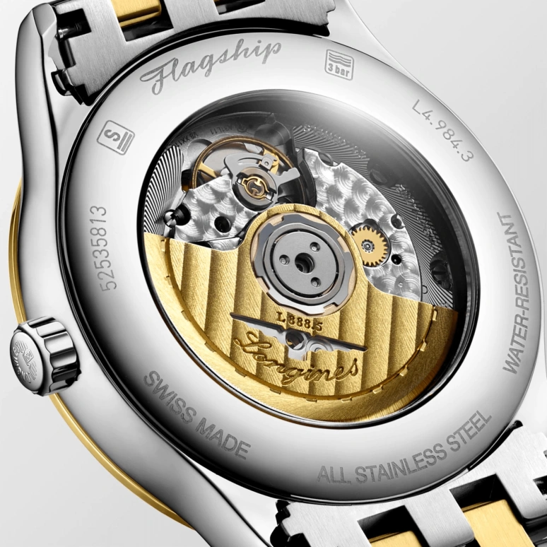 Longines,Flagship 40mm,40mm,Stainless Steel,White,Automatic,Date,64hours,L4,L4.984.3.27.7