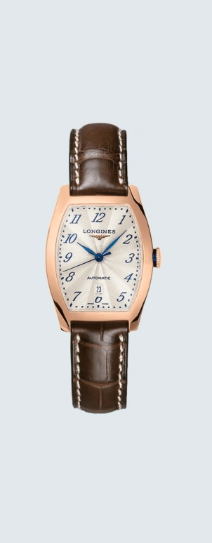Longines,Evidenza 26mm,26mm,Pink Gold,Beige,Automatic,Date,40hours,L2,L2.142.8.73.2